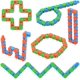 thumbnail image 1 of ER Paquete de 6 24 juguetes de cadena, juguetes sensoriales para dedos, rompecabezas de serpientes para niños Excelente Rendimiento, 1 of 5