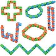 TekDeals Wacky Tracks Kid's Fidget Toy, 11", Multicolor, 6 Piece