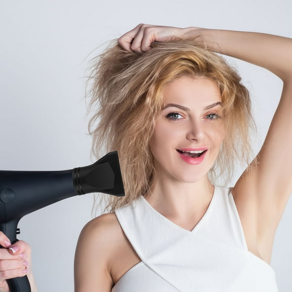 Beaupretty Blow Dryer Nozzle Attachment, Black, Nylon, Reduces Hair Damage, 2Pcs