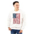 thumbnail image 4 of USA American Flag Distressed Vintage Unisex Plus Fleece Graphic Sweatshirt Brisco Brands 2X, 4 of 6