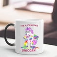 thumbnail image 2 of Tazas de café o té de cerámica blanca: tazas de café con forma de animal con diseños impresos a mano y dicho impreso, 11 onzas líquidas, taza grande y linda hecha a mano Feliz Sencillez, 2 of 3