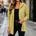 thumbnail image 2 of Meichang Lightweight Cardigans for Women Hooded Long Sleeve Open Front Cardigan Fall Soft Thin Cardigan with Pockets Khaki M, 2 of 7