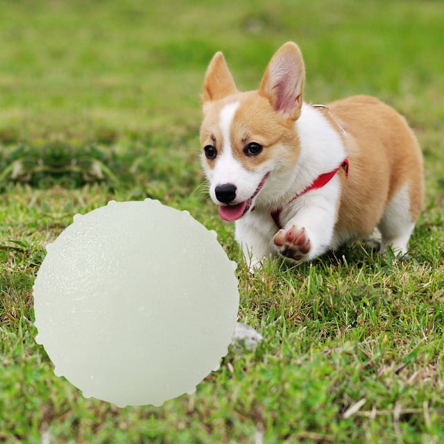 Juguete suave para mascotas Jadeshay Pelota luminosa para morder resistente a las mordeduras