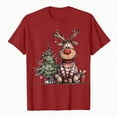 thumbnail image 6 of UngA Womens Christmas Shirts Merry Christmas Printed T-Shirts Short Sleeve Holiday Tee Xmas Gift Tops Christmas Tshirts Women Red,S, 6 of 6