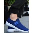 thumbnail image 2 of Mens Black Slip On Casual Shoes Lightweight Work Shoes Trainers Breathable Non Slip Mesh Walking Gym Shoes Comfortable Workout Sneakers, 2 of 4