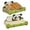 Bear*2, variant on Qiyester 2-Pack Cat Scratching Board Kitten Scratcher Bed Cardboard Pet Lounge Couch for Slepping Playing