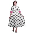 thumbnail image 1 of Bimba Robe-Chemise Mi-Mollet pour Femmes à Manches Retroussables à Imprimé Géométrique Boutonnée - Moyen, 1 of 5