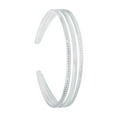 thumbnail image 4 of Diadema de triple hilera para mujer, diseño dentado para maquillaje, deportiva, rígida de polipropileno. Transparente, 4 of 8