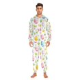 thumbnail image 3 of FORMRS Onesies Pajama for Adults Unisex Hoodie Winter Jumpsuit One Piece Sleepwear, Sizes S-2XL, Colorful Easter Eggs, 3 of 7