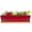 Red, variant on 12.1 in x 3.5 in x 2.7 in Long Rectangle White Ceramic Succulent Planters Pots with Drainage Tray