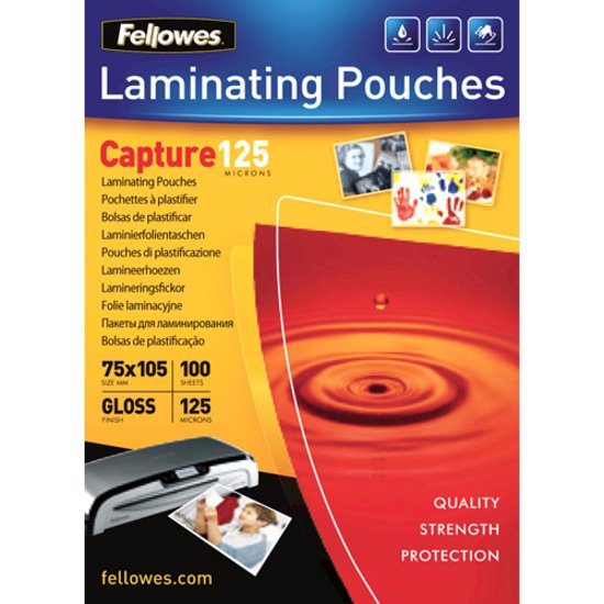 Glossy 125 Micron Card Laminating Pouch - 75x105mm