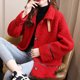 thumbnail image 5 of Chaquetas y abrigos casuales de manga larga sin capucha para mujer, blusa holgada de invierno con solapa, cárdigan de felpa de talla grande, abrigo/chaqueta casual de manga larga sin capucha, blusa pa, 5 of 6