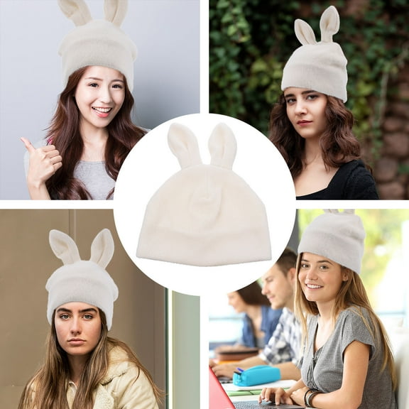 FONWILYO 1Pcs Adorable Knitted Hat with Chenille Fabric for Girls and Women in Autumn