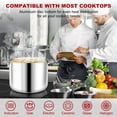 thumbnail image 3 of Vesteel 24 Quart Stock Pot with Lid, Stainless Steel Stockpot for Stewing Simmering, Tri-ply Construction for Induction Gas Electric Stove, Heavy Duty for Restaurant, Party, 3 of 8