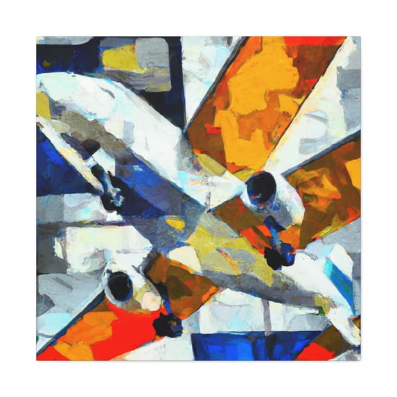 Plane in Flight Sky - Canvas
