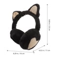 thumbnail image 4 of Shisuyan Cache-Oreilles Temps Froid Noir Peluche 1Pcs Coupe-Vent, 4 of 8