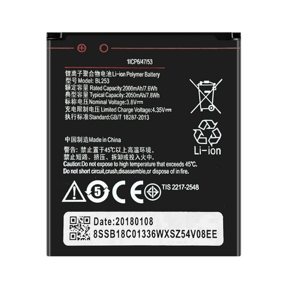 Ddong 2000mAh Power Battery for Lenovo A2010 Smartphone, BL253