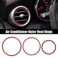 thumbnail image 3 of Unique Bargains 7 Pcs Air Conditioning Outer Vent Rings Trim Covers for Mercedes Benz W205 Type C Class C180L C200L Red, 3 of 6