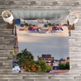 thumbnail image 4 of Ambesonne Charleston Quilted Bedspread Set 3 Pcs, South Carolina Buildings, Queen Size, Multicolor, 4 of 4