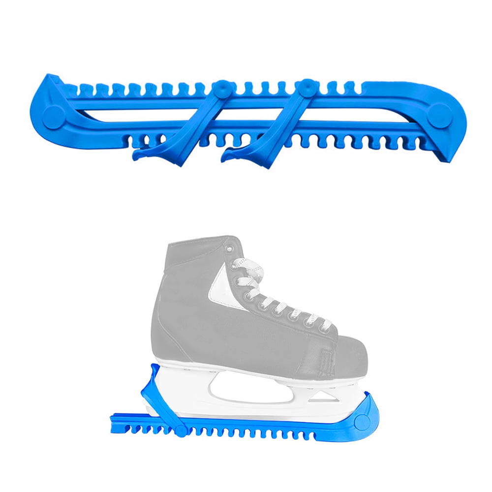 New A&R Figure Skate Blade Guards Plastic  BLADEGARDS Walk On Protect Royal Blue 