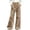Khaki, variant on Mutghys Wide Leg Jeans for Women Asymmetric Ruffle High Waisted Denim Jeans with Pockets Vacation Party Shopping Loose Comfy Casual Jeans
