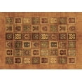 thumbnail image 1 of Ahgly Company Indoor Rectangle Abstract Brown Modern Area Rugs, 4' x 6', 1 of 4