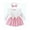 Pink, variant on Newborn Infant Baby Girl Knitted Rib Plaid Ruffled Bodysuit Houndstooth Dress Romper with Headband 0-18M