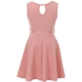 thumbnail image 4 of Little Girl Girls Set Floral Lace Jacket Round Neck Bow Holiday Flower Girl Dress Blush 4 JKS 2096, 4 of 5
