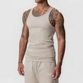 thumbnail image 2 of Men's Premium Cotton Tank Top Breathable Sleeveless Undershirt Ideal For Gym, 2 of 5