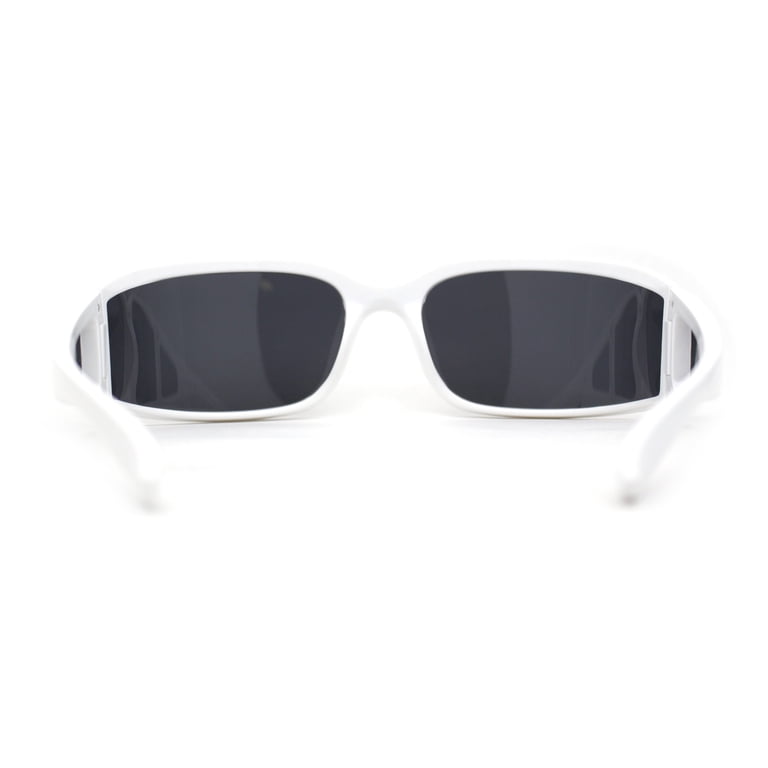 Polarized Unique Curved Side Visor Lens Narrow Rectangle  display picture 3