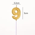 thumbnail image 3 of Fiudx Vela con Número Dorado, Cera Sin Humo, Elegante Decoración para Fiestas, Accesorio Versátil para Tartas de Cumpleaños, Esencial para Bodas y Celebraciones, 5 Cm de Alto, 1 Vela Incluida., 3 of 3