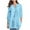 Blue, variant on HAiming Womens Cotton Linen Button down Shirts Summer Casual 3/4 Sleeve V-Neck Loose Work Office Blouse Tops