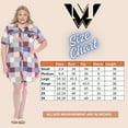 thumbnail image 6 of White Mark Short Sleeve Plaid Button-Down Dress, Women's S-XL, 6 of 6