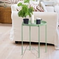 thumbnail image 3 of Buro Mesa de Centro Blanca con Bandeja Mesa Auxiliar de Metal,Verde FurnitureR Moderno, 3 of 6