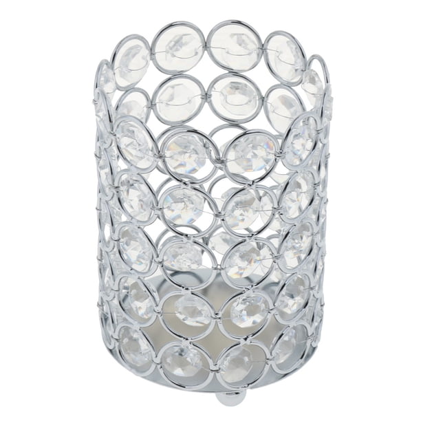 candeliere de Cristal Romántico, Soporte de lámpara de Té, Centro de Decorativo para , # 4 perfecl Soporte de vela votivo