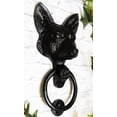 thumbnail image 7 of Black Powder Coated Metal Rustic Whimsical Animal Sly Fox Door Knocker Plaque, 7 of 7