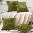 thumbnail image 4 of Home Soft Things Crushed Velvet 4 Piece Throw Pillow Cover Set - Avocado - 20" x 20", 4 of 8