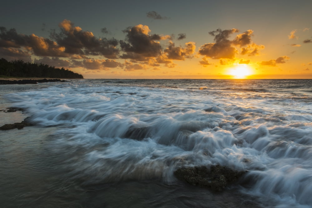 Sunrise And Surf On