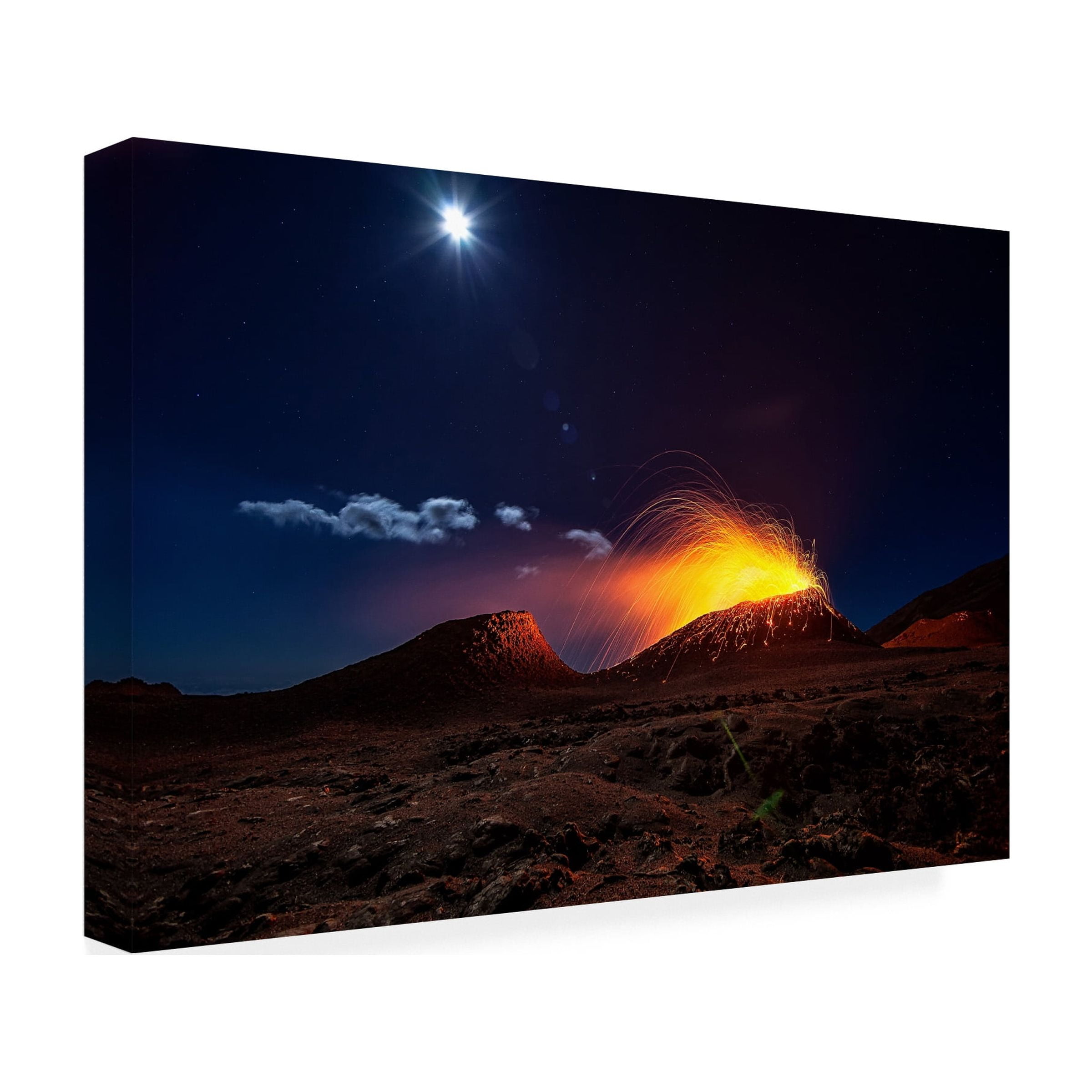 Barathieu Gabriel 'Lava Flow With The Moon' Canvas Art