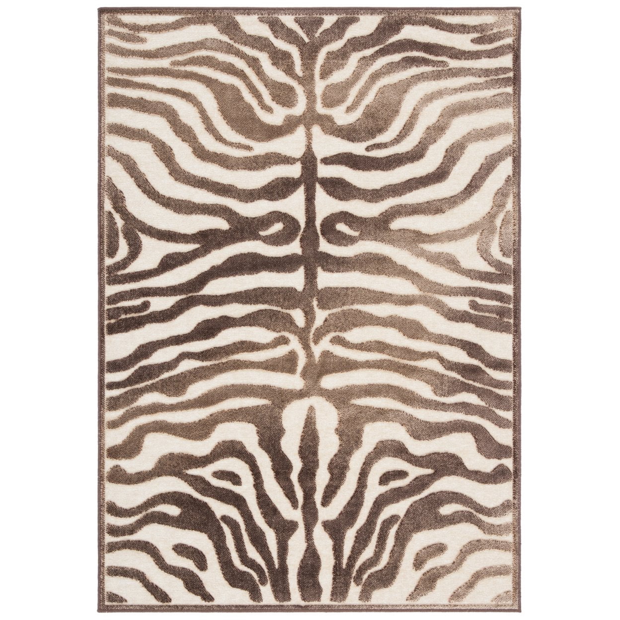 SAFAVIEH Paradise Kady Animal Striped Area Rug, Cream/Brown, 5'3" x 7'6"