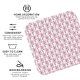 thumbnail image 3 of Lsque Flamingo On Checkered Pattern 4" Drink Coasters Set of 4, PVC Leather Absorbent Coasters, Table Coaster Set Decorative Coffee Cup Coasters Housewarming Gift -Square, 3 of 6
