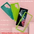 thumbnail image 4 of Xhy Samsung Galaxy S22 Ultra Case Heavy Duty Hard Shockproof Armor Protector phone Case Cover with Belt Clip Holster (Green+Yellow), 4 of 9