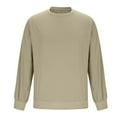 thumbnail image 6 of Men's Plus Size Shirt Long Sleeve Crew Neck Solid Color Big&Tall Shirts Casual Loose T-shirt Outdoor Sport Pullover Blouse Outerwear S-4XL, 6 of 6