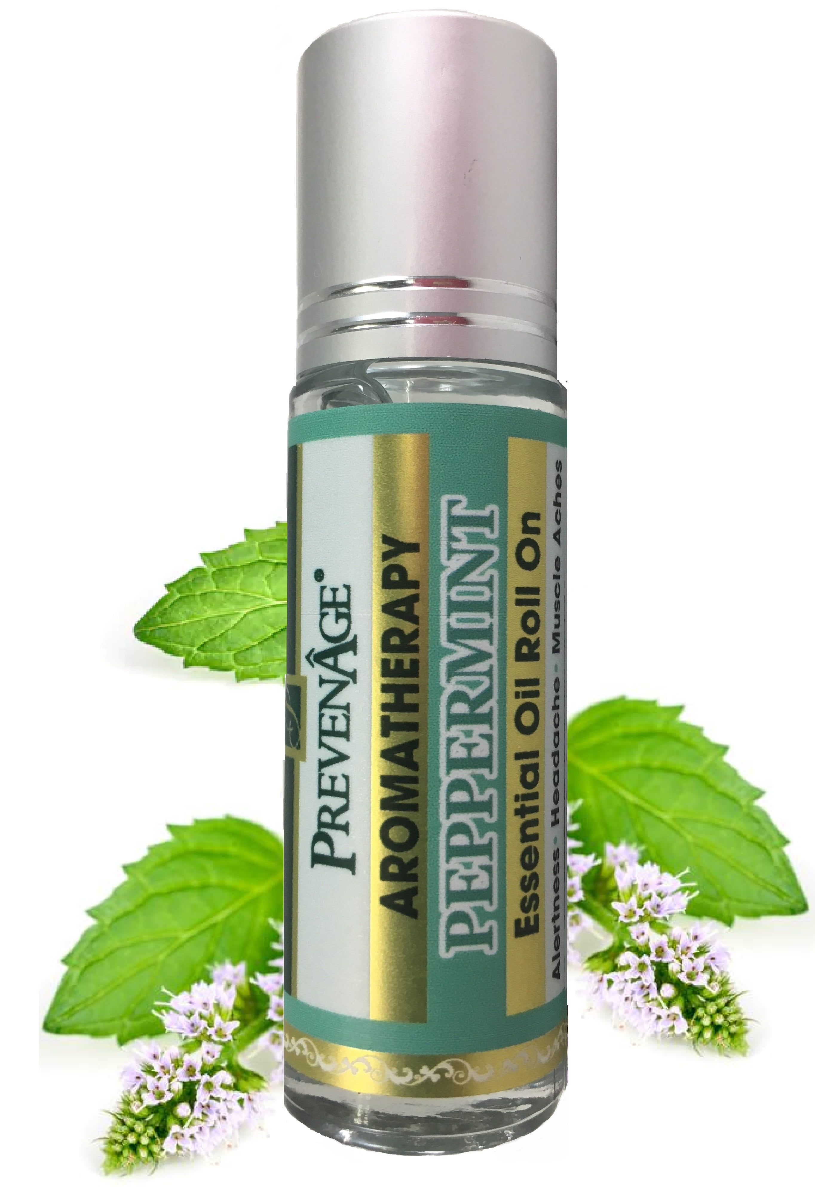 Essential Oil Roll On Aromatherapy Peppermint Made with 100 Pure