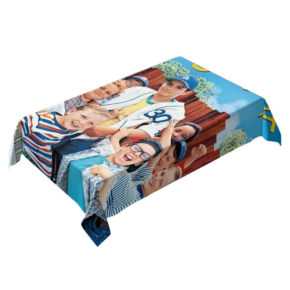 The Sandlot-theme square tablecloth has an iconic print, fits most tables, and is easy to care for perfect gifts for fans friends and family，55" x 71"（140*180cm）