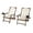 Brown, variant on W Unlimited Romantic Wood Sling Chair w/ Cup & Wine Holder in Natural (Set of 2)