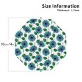 thumbnail image 2 of Sigee Blue Sunflowers for Water-Resistant, Heat-Resistant, Non-Slip Leather Coasters Set, Ideal for Coffee Table, Office, Bar, Home Decor-Octagon, 2 of 6