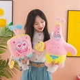 thumbnail image 4 of Peluche de Bob Esponja de 40 cm, Patricio Estrella, color rosa, kawaii, para cosplay, regalo de cumpleaños para niños y niñas., 4 of 5