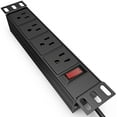 thumbnail image 4 of Unité de Distribution d'Alimentation 10 Pouces Rack PDU - 1U (4 Prises) 10 Pouces pour Mini Racks avec Protection (110V/15A Câble 6 Pieds) Support de Rack Réseau (Support Mural, Bureau Ou Serveur) Tupavco TP1713, 4 of 5