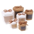 thumbnail image 4 of Caja de regalo con ventana Visual, caja de papel kraft con ventana blanca simple, color sólido, embalaje de regalo pequeño para vacaciones, cinta de ventana, caja de dulces, 4 of 4